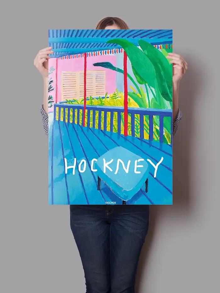 Affiche murale sur toile David Hockney Tropical Terrace, impression de peinture contemporaine coloré