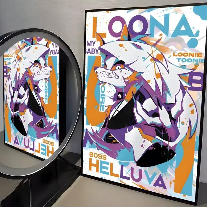 Affiche Anime Loona H-helluva Boss, autocollants muraux élégants et abordables pour dortoir, salon e