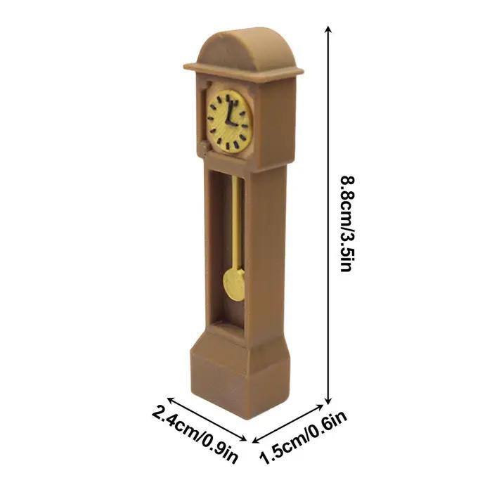 Horloge miniature pour maison de poupée, style victorien vintage, meuble miniature sur pied pour la