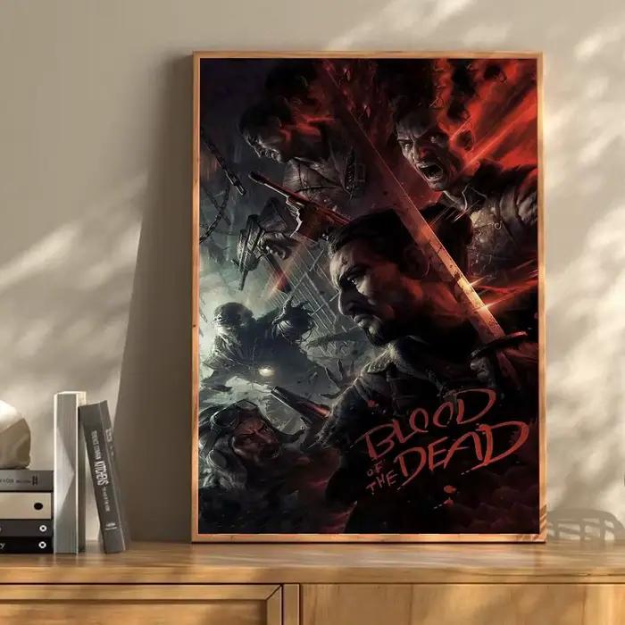 1PC Affiches Adhésives Rétro Cod Zombies Movie en Papier Kraft, Autocollant DIY pour Décoration Mura