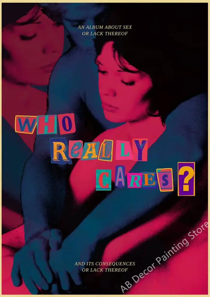Affiches de fille TV rétro en papier Kraft, imprimés d'amoureux Rock Vintage, peinture artistique mu