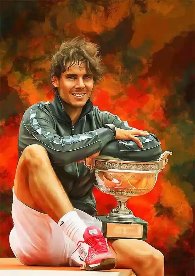 Affiche de Tennis du monde, joueur esthétique, Rafael Nadal Roger Federer, peinture sur toile, Art m