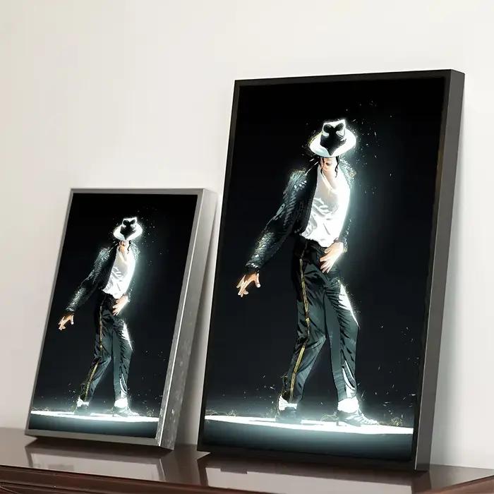 Michael Jackson Cartoon Pop Singer Art mural, affiche imprimée sur toile HD, adaptée à la maison, au