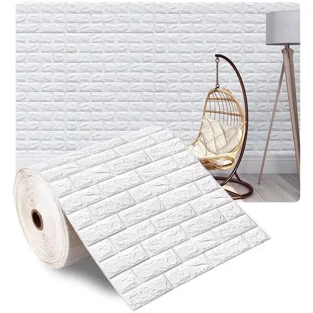 Papier peint auto-adhésif 3D en brique de mousse Antique, 70cm x 1/5/10m, décoration pour salon et c