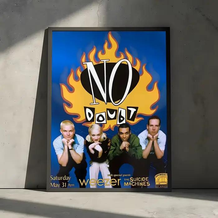 Affiche sur toile « No D-Doubt » avec peinture et calligraphie, décoration murale pour chambre à cou