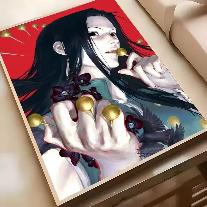 Affiche de dessin animé Hunter X Hunter Hisoka, autocollant mural HD étanche, décor esthétique auto-