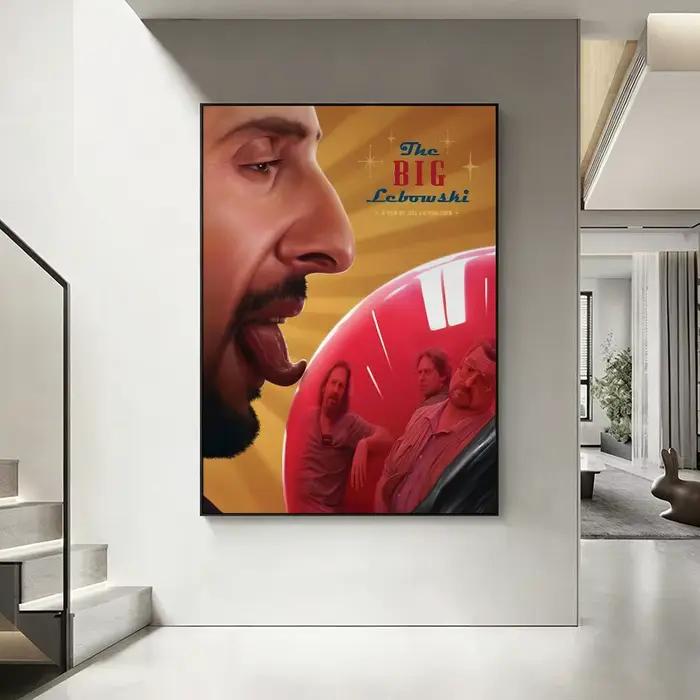 Affiche du film The Big Lebowski, art HD, imperméable, autocollant, décoration murale, esthétique, p