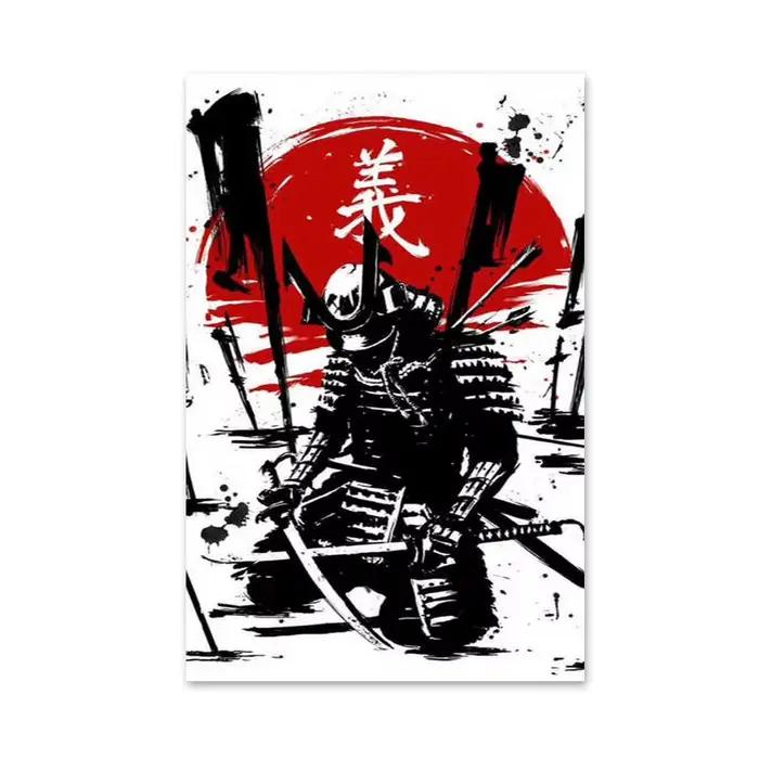 Peinture à l'encre japonaise Duel samouraï, peintures sur toile, affiches et imprimés de paysages, i