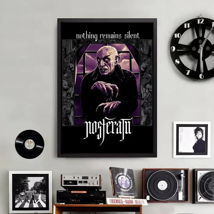 Peinture de film d'horreur classique N-Nosferatu, calligraphie, affiche murale sur toile, impression