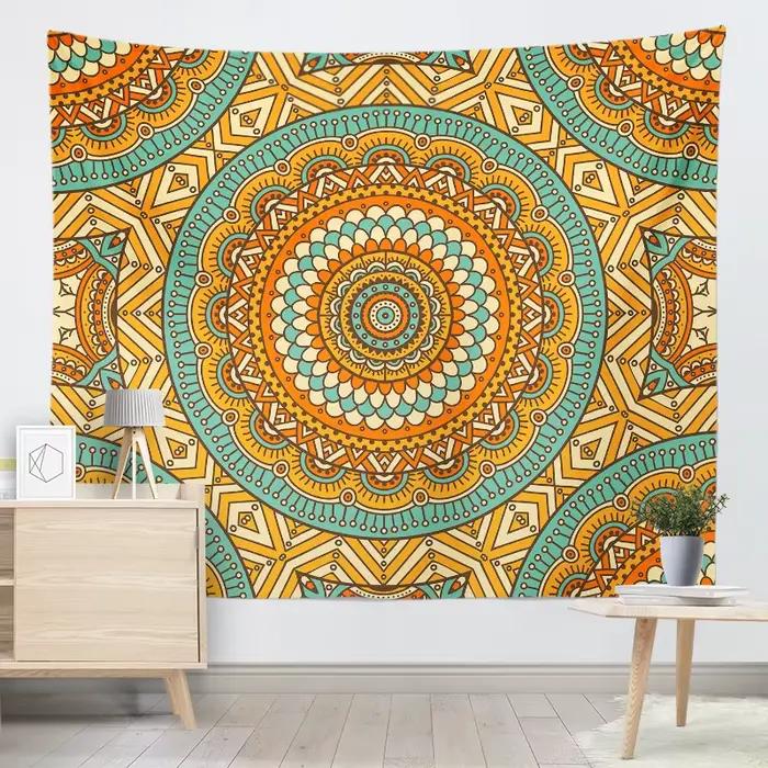 Tapisserie murale Mandala, fond de canapé, papier peint en tissu, décoration de dortoir étudiant