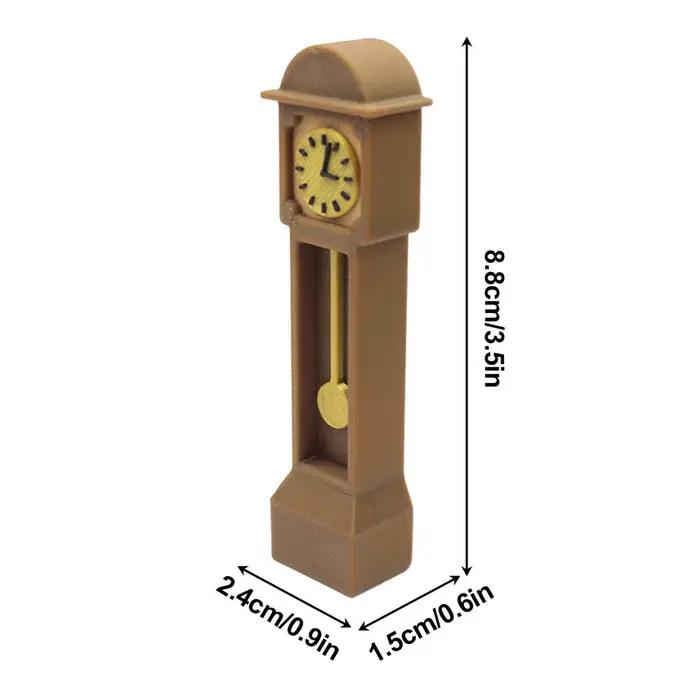 Horloge miniature pour maison de poupée, horloge vintage victorienne, petite horloge sur pied, meubl
