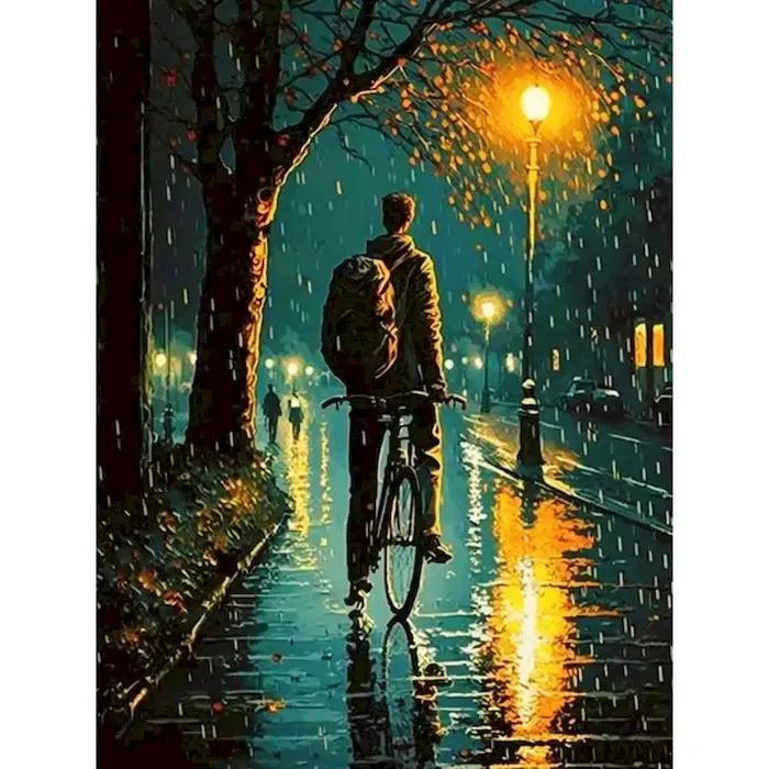 Peinture moderne photo personnalisée par numéros sur toile, paysage de rue abstrait, dessin d'images