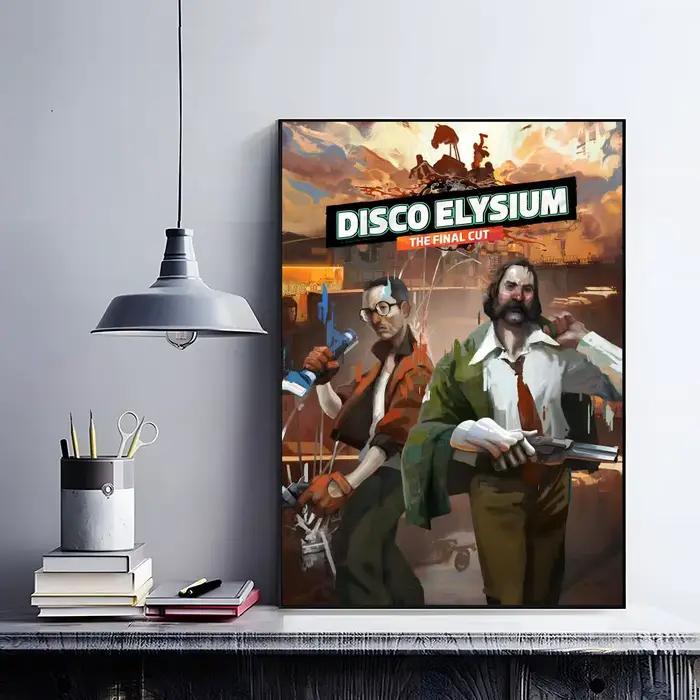 Affiche de jeux classiques D-Disco Elysium, autocollant parfait, Art auto-adhésif conçu pour la mais
