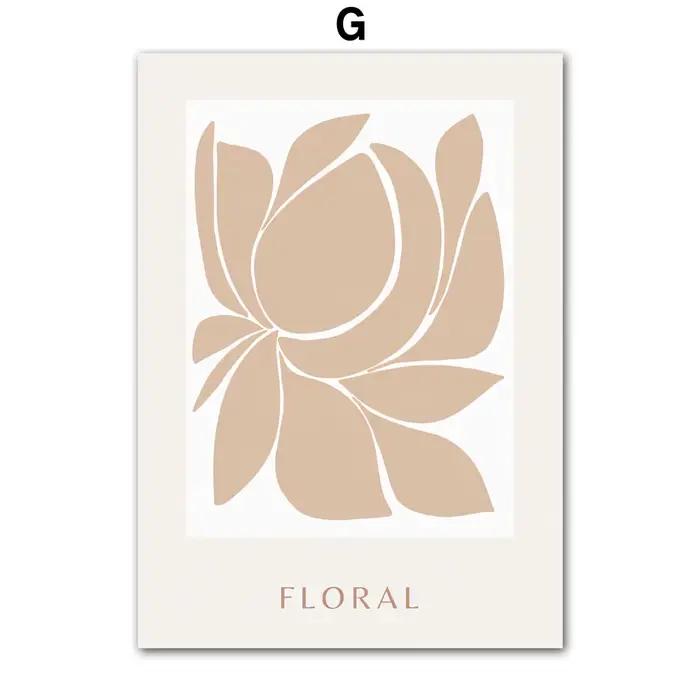 Peinture sur toile de pissenlit, fleurs, plantes, feuilles, affiches nordiques abstraites et impress
