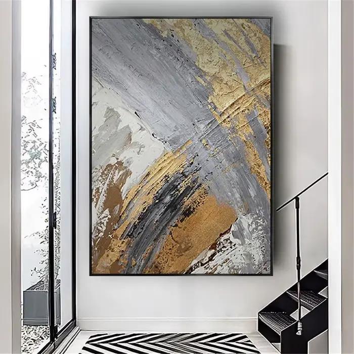 Peinture à l'huile abstraite peinte à la main sur toile, grand Art Mural moderne, décor d'image, sal