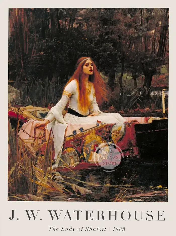 Vintage John William Waterhouse Art imprimer la sirène Miranda Pandora classique Portrait toile affi