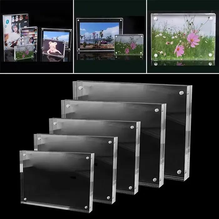 Cadre Photo Transparent Acrylique Cadeau de Noël, Cadre Photo Créatif, Décor de Pont de Chambre, 55x