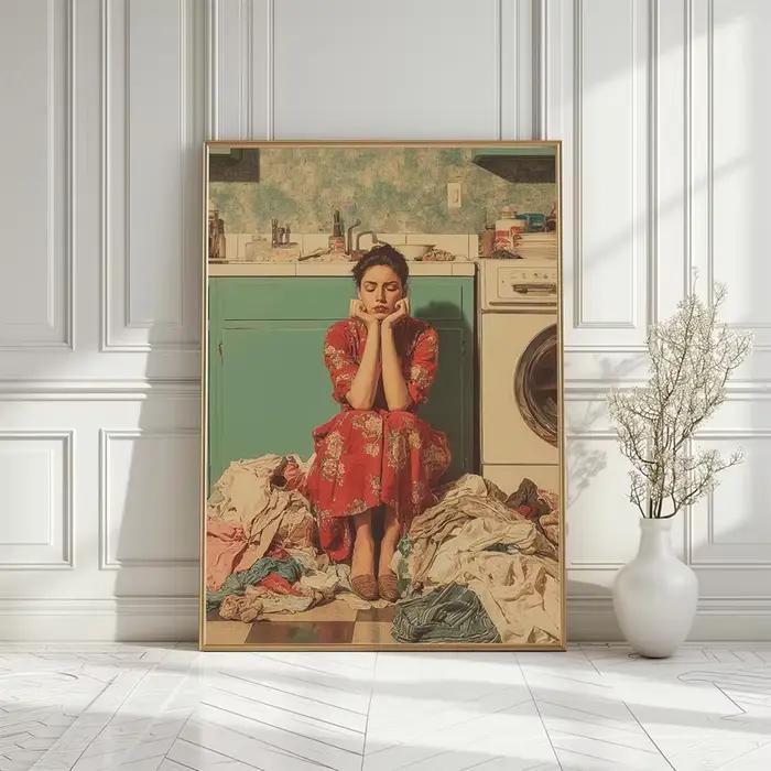 Impression sur toile de café parisien chaleureux - Œuvre d'art de style impressionniste d'une femme