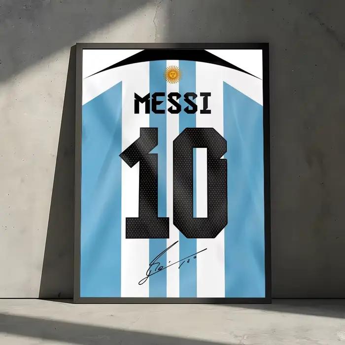 Affiche décorative murale de joueur de football légendaire M-Messi, autocollants muraux, impression