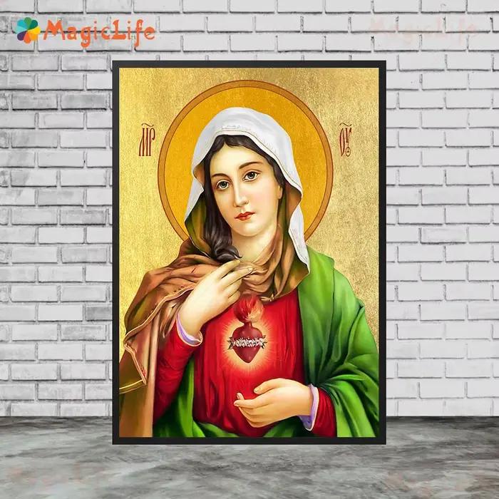 Affiches Vintage de la mère de dieu, Religion de la vierge marie, images murales pour salon, peintur