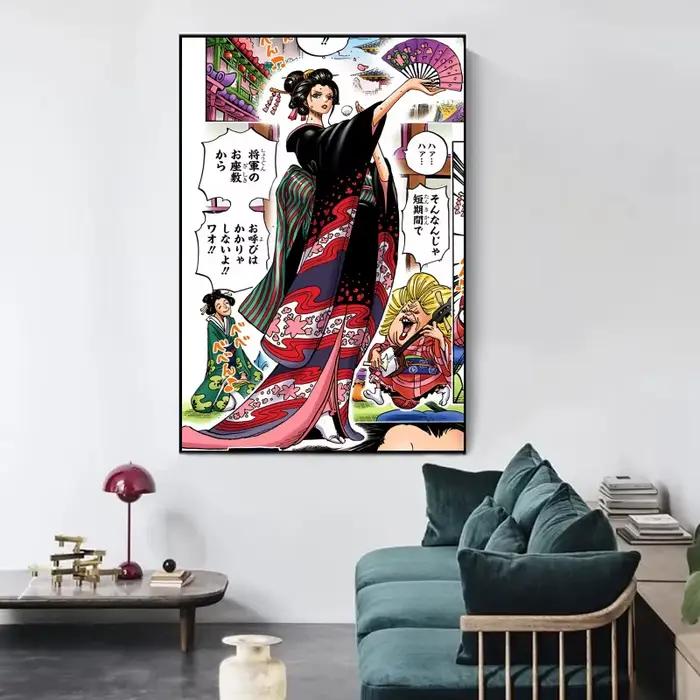 Affiche de personnage de dessin animé Luffy classique, une pièce, affiches HD, décor de maison, sall