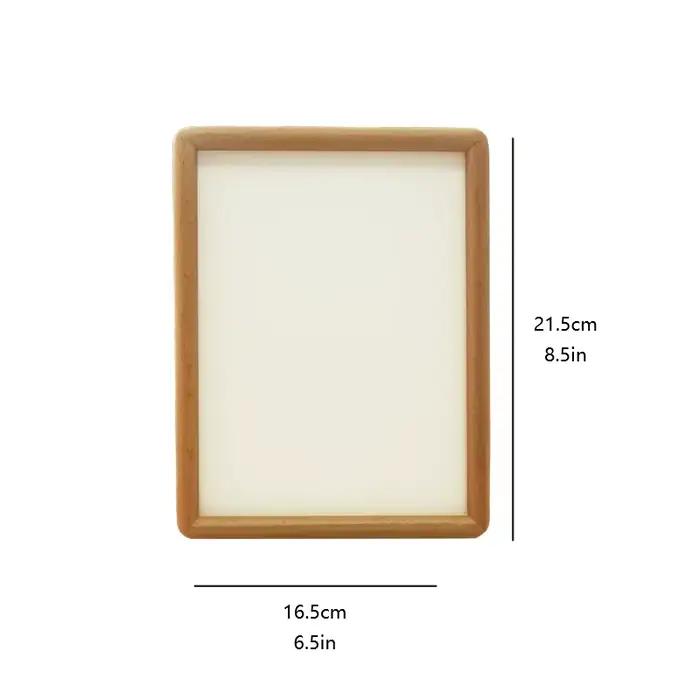 HeMu-Cadre Photo en Bois Massif de Style Nordique, Accessoire en Hêtre Ébène, Ornements Créatifs de