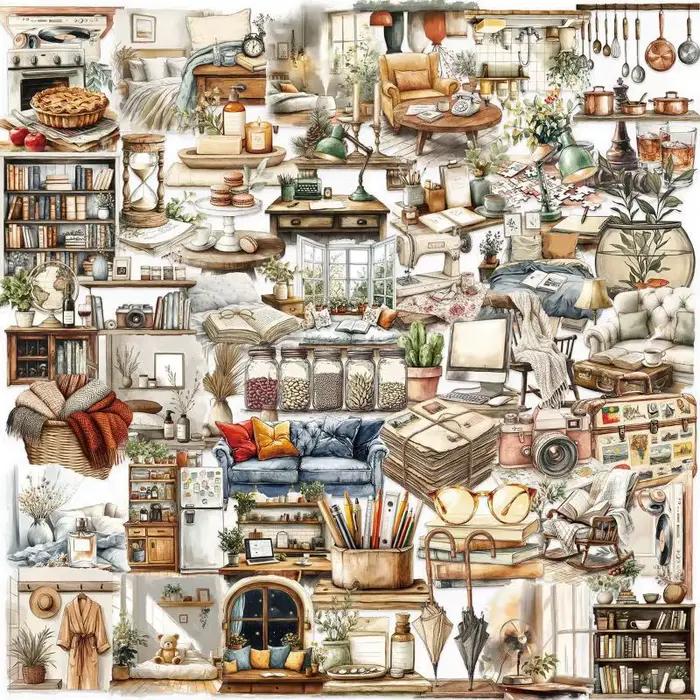 50 autocollants Life Stickers, autocollants décoratifs en PET pour bouteilles d'eau, ordinateurs por