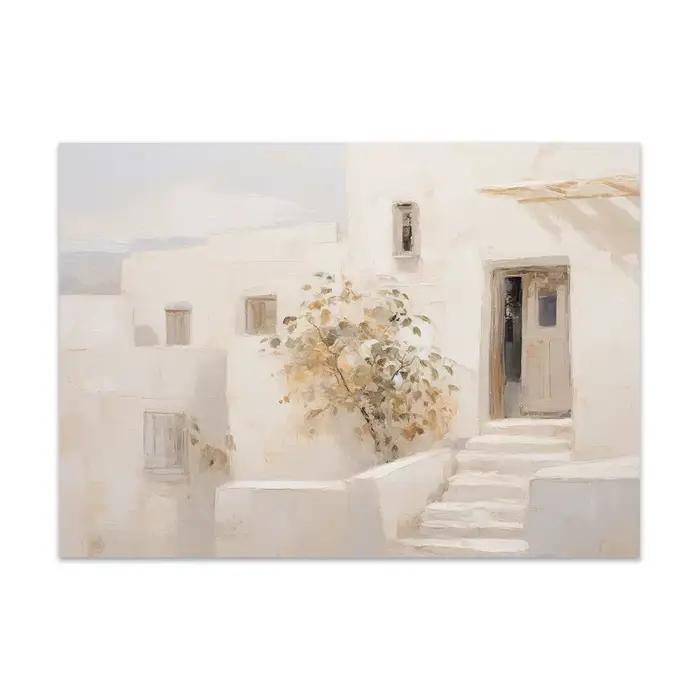 Peinture à l'huile de fleur blanche pour la décoration de salon, art mural, toile de paysage naturel