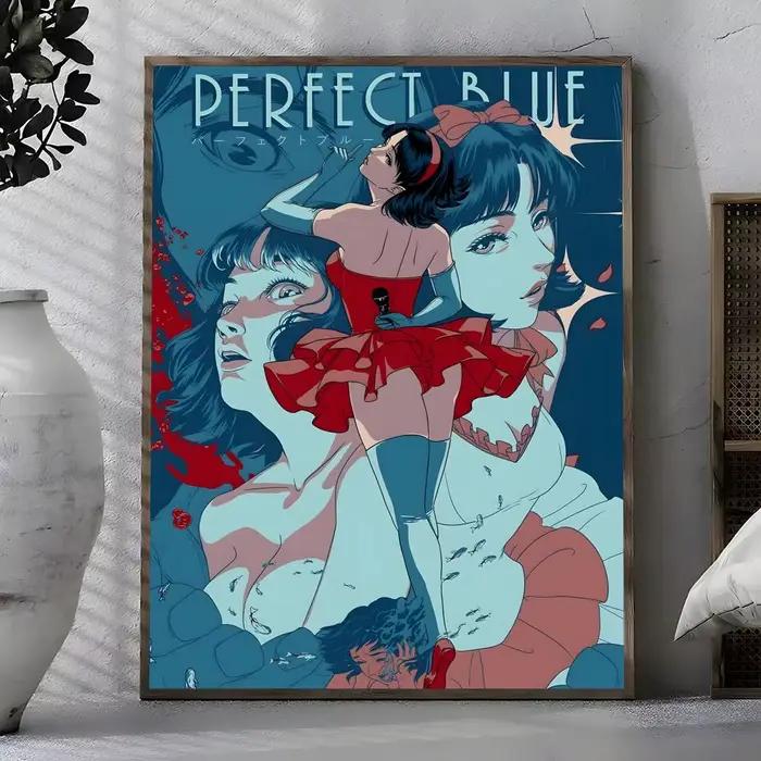 Affiche autocollante Anime Perfect Blue, autocollant en papier imperméable, décoration murale pour c