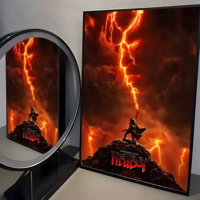 Affiche de film d'horreur classique Hellboy, toile HD, impression esthétique avancée, papier d'impre