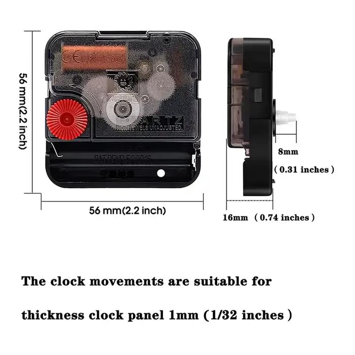 ⭐ Mécanisme d'horloge DIY SUN 12888, accessoire d'horloge, mouvement à quartz silencieux, axe de p