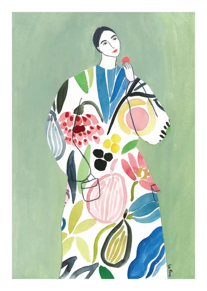 Vase botanique vert La Mela Van Gogh, peinture sur toile abstraite, affiches et images imprimées pou