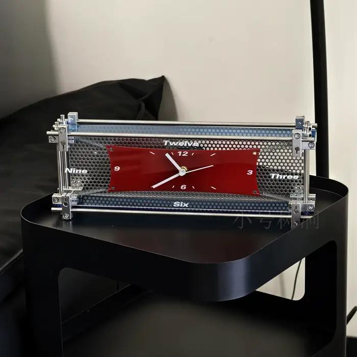 Horloge de cerf-volant à axe optique industriel minimaliste en acrylique Transparent Original, ornem