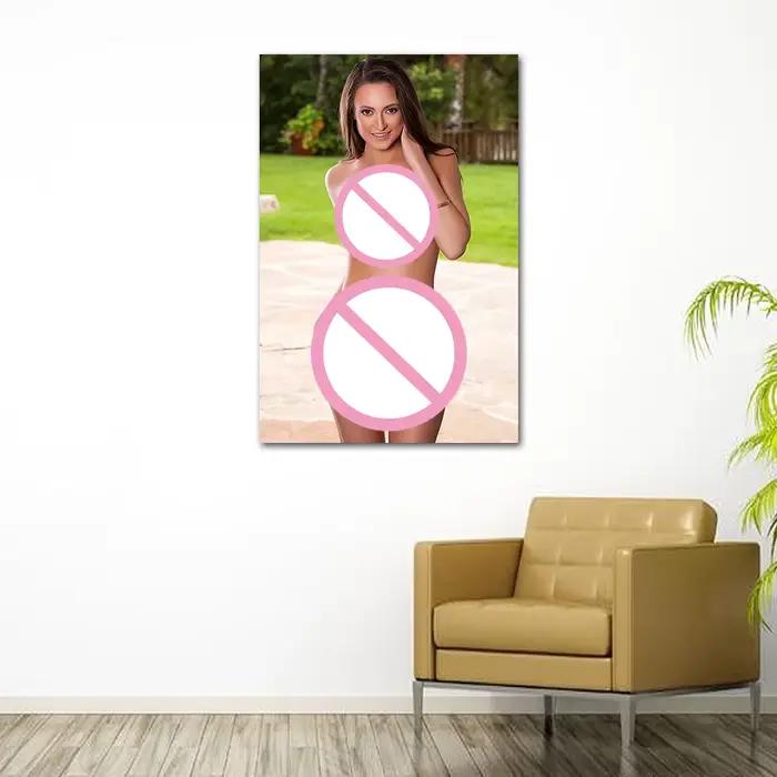 Affiches et impressions d'art mural moderne avec photo de fille jolie, décoration de chambre à couch