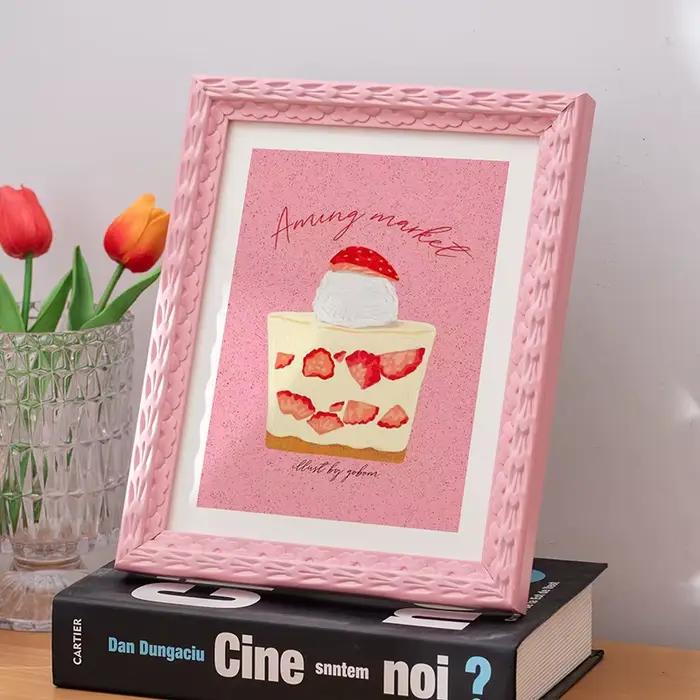 Cadre Photo coloré 5 pouces-A4 carré maison enfants chambre bricolage décor cadres élégant œuvre aff