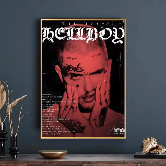 Lil Peep affiche auto-adhésive Art papier imperméable autocollant café maison Bar dortoir décoration