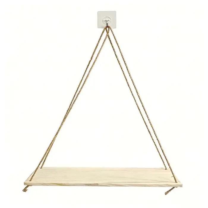 Étagère murale suspendue en macramé, style bohème, étagères flottantes pour plantes, livres, décorat