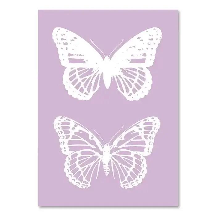 Affiches de peinture sur toile imprimées, esthétique Pastel danois, arc-en-ciel coloré, violet, vert