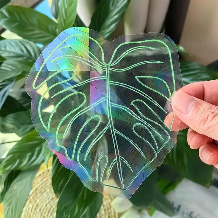 PVC 3D arc-en-ciel capteur de soleil autocollants muraux chat ours vaisseau spatial planète capteur