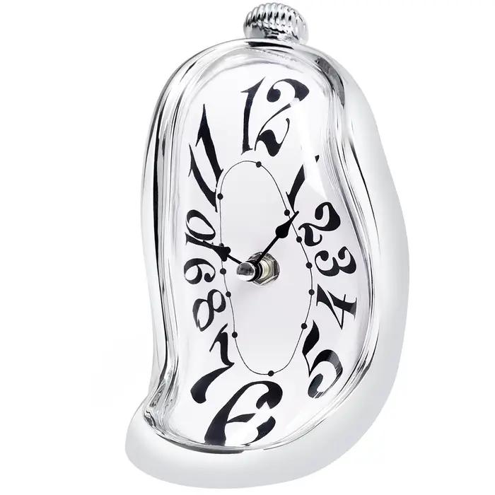 Horloge fondante style Salvador Dalí, décoration murale ou de bureau, cadeau créatif et unique pour