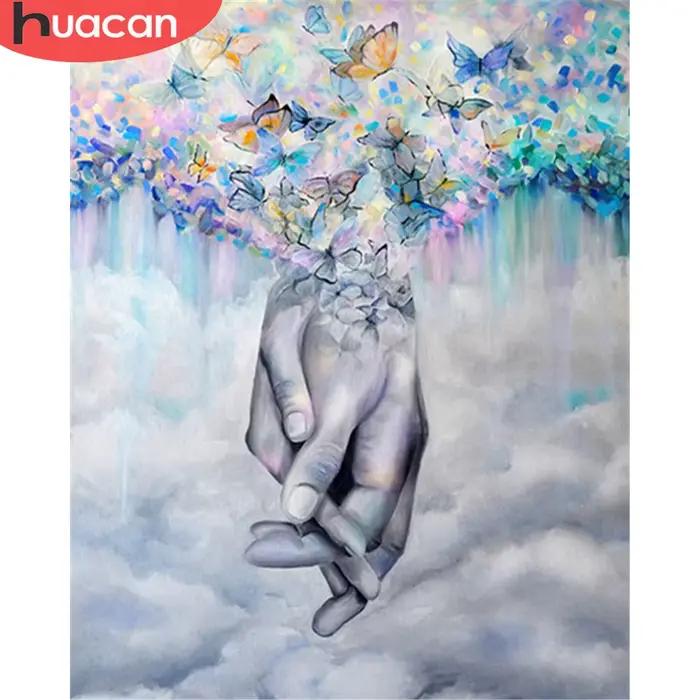 HUACAN – peinture par nombres, Kits à la main, image peinte à la main, dessin sur toile, décoration