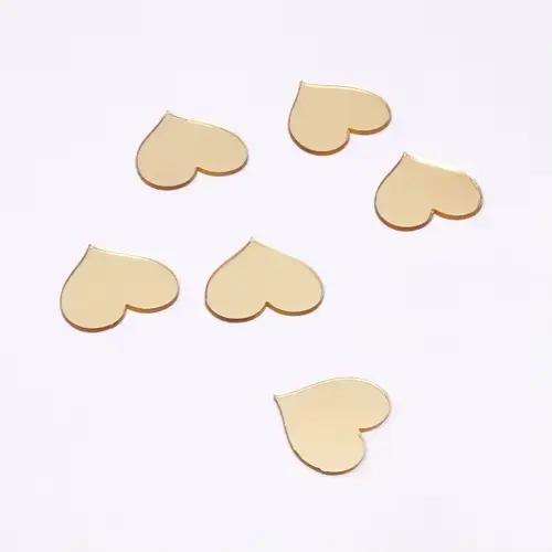 Autocollant petit cœur 100x2cm, 2.25 pièces, décor de mariage, miroir acrylique, accessoire de brico