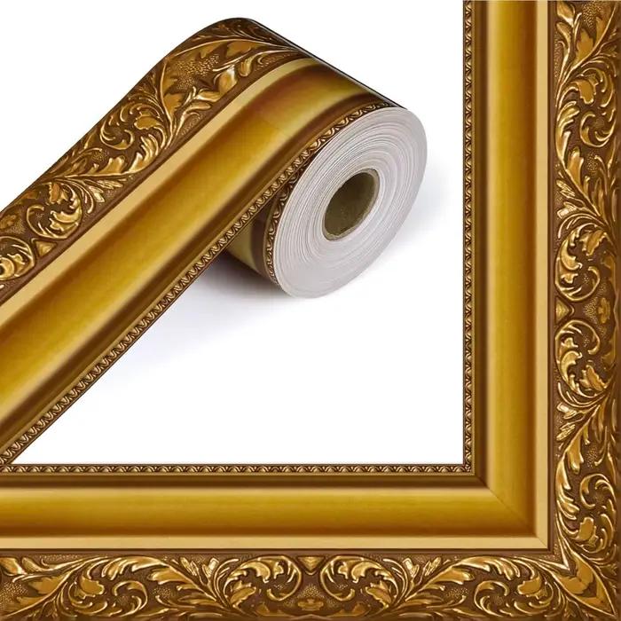 Nouveau autocollant décoratif de bordure auto-adhésif, autocollants de bordure de poster vintage dor