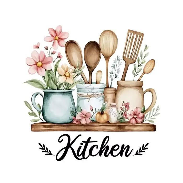 Autocollants décoration murale avec citations cuisine, autocollants muraux amovibles pour salle à ma