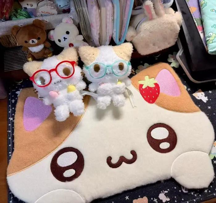 Nouveau tapis de table en tissu épaissi motif chaton japonais