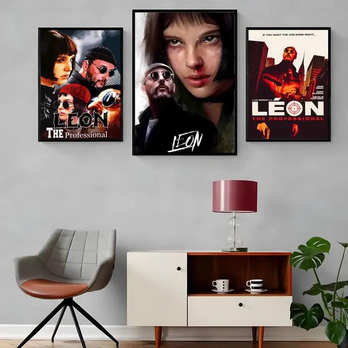 Affiche en toile de calligraphie de film classique Leon