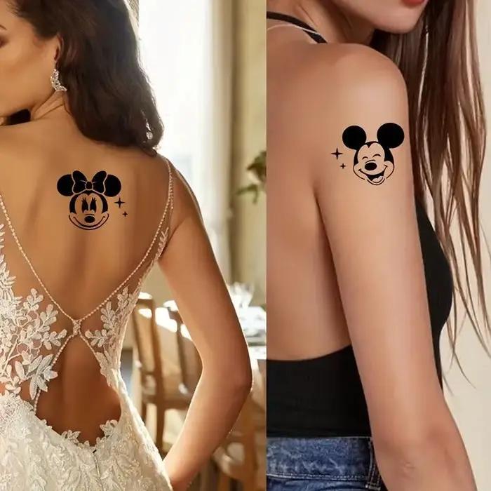 Pochoir peint Disney Mickey Minnie Mouse