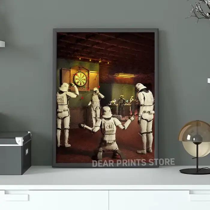 Affiche d'art Star Wars Storm Trooper Darts