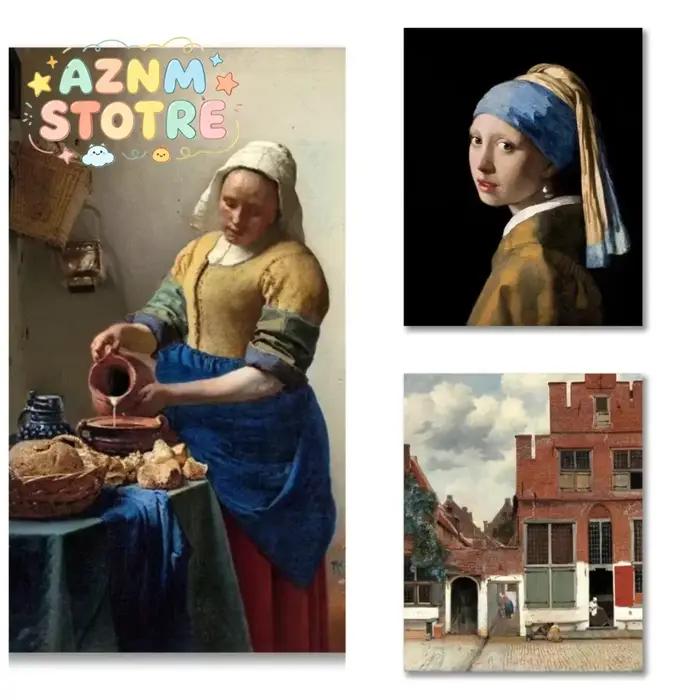 Fille avec une boucle d'oreille en perle de Johannes Vermeer