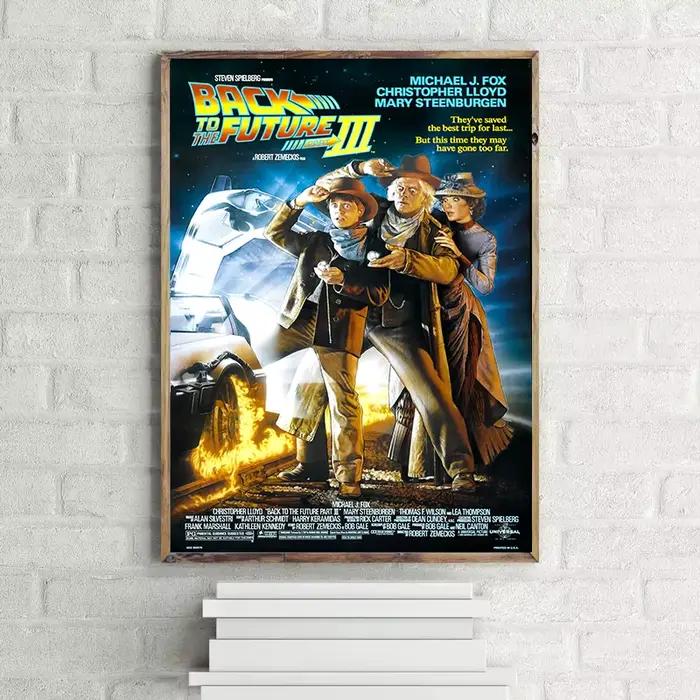 Affiches de trilogie du film Vintage retour vers le futur